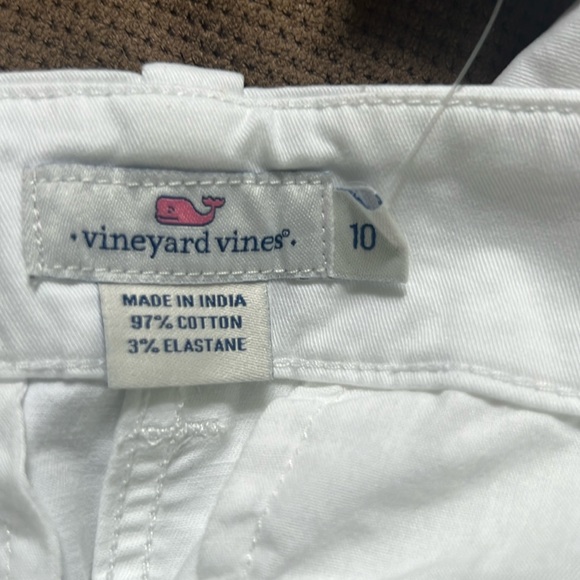 Vineyard Vines Girls Multi Whale Emblem Every Day white cap shorts, Size 10 - Picture 5 of 5